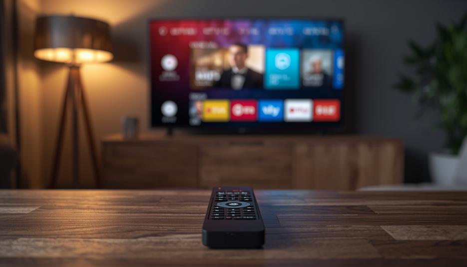 iptv remote to tv illustration